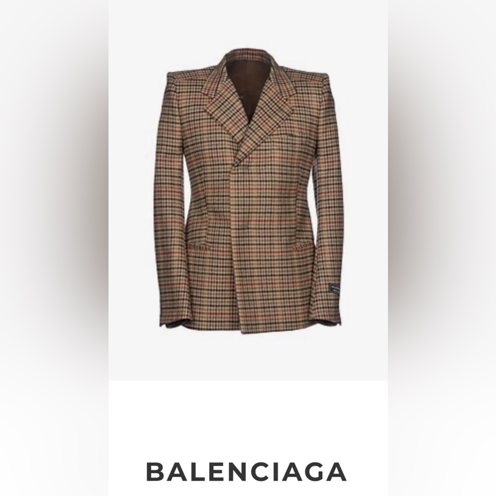 Balenciaga Checked Shrunk Blazer
